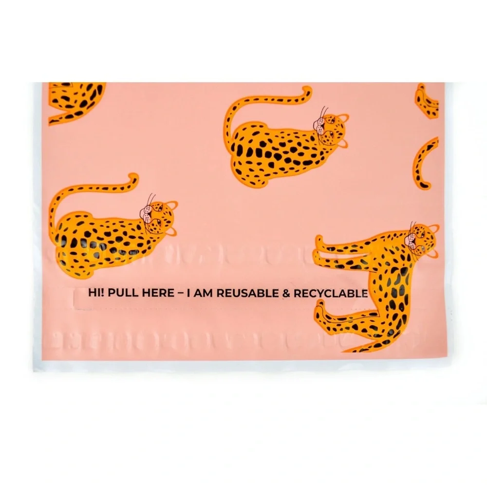 10x13 Polymailers 20 count Pink Cheetah Leopard Novelty Print New